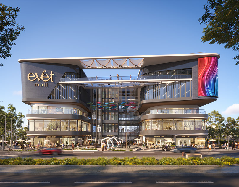Modern shopping mall architecture
