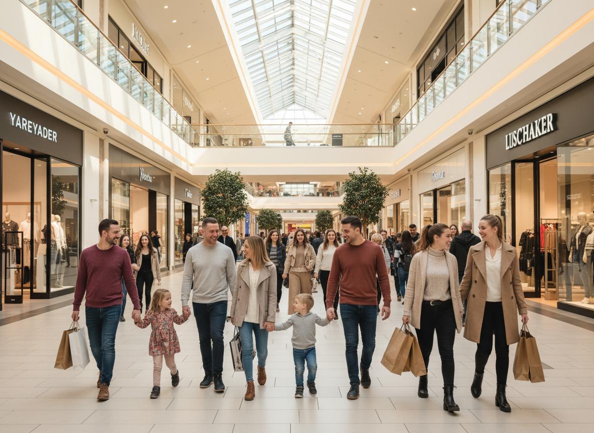 Shoppers at the mall